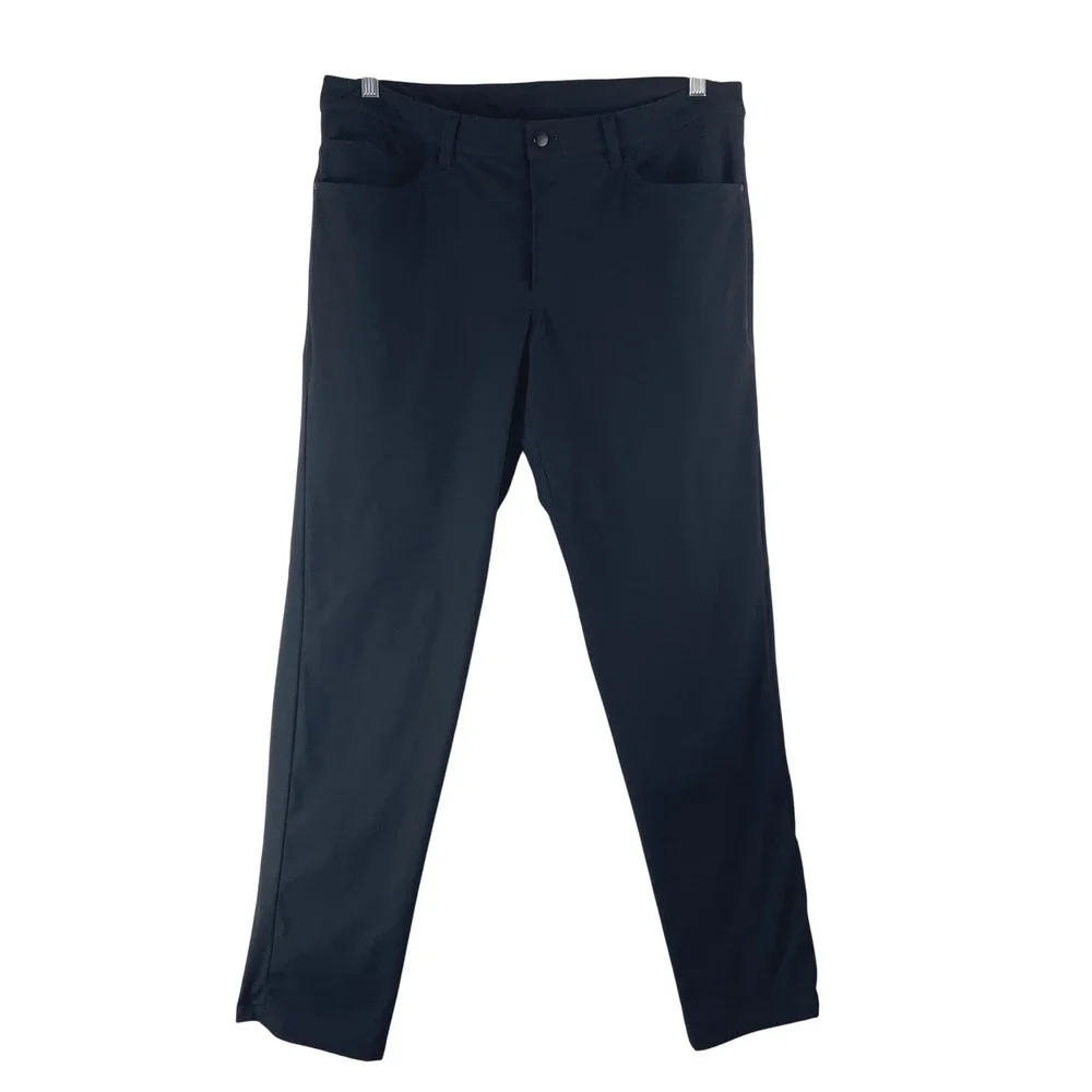 Lululemon ABC CLassic Fit 5 Pocket Pant Warpstreme 36 Black Athleisure Techwear